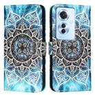 For OPPO F25 Pro 5G India Colored Drawing Pattern Plain Weave Leather Phone Case(Undersea Mandala) - 1