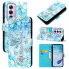 For OPPO Reno12 Pro Global Colored Drawing Pattern Plain Weave Leather Phone Case(Tower Butterfly) - 1