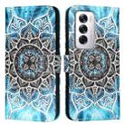For OPPO Reno12 Global Colored Drawing Pattern Plain Weave Leather Phone Case(Undersea Mandala) - 2
