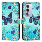For OPPO A3 Pro 5G Global Colored Drawing Pattern Plain Weave Leather Phone Case(Caring Butterfly) - 2