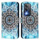 For OPPO A80 5G EU Version Colored Drawing Pattern Plain Weave Leather Phone Case(Undersea Mandala) - 2