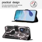 For OPPO A5 5G Global Colored Drawing Pattern Plain Weave Leather Phone Case(Black And White Tiger) - 3