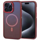 For iPhone 15 Pro TGVIS Vigor Series Airbag MagSafe Magnetic Phone Case(Gradient Red) - 1