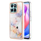 For Honor X6a Marble Pattern IMD Card Slot Phone Case(Galaxy Marble White) - 1