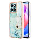 For Honor X6a Marble Pattern IMD Card Slot Phone Case(Green) - 1