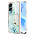 For Honor 90 Lite 5G Marble Pattern IMD Card Slot Phone Case(Green) - 1