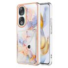 For Honor 90 5G Marble Pattern IMD Card Slot Phone Case(Galaxy Marble White) - 1