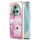 For Honor Magic5 Pro Marble Pattern IMD Card Slot Phone Case(Pink Purple Gold) - 1