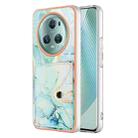 For Honor Magic5 Pro Marble Pattern IMD Card Slot Phone Case(Green) - 1