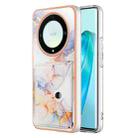 For Honor X9a / Magic5 Lite Marble Pattern IMD Card Slot Phone Case(Galaxy Marble White) - 1