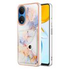 For Honor X7 Marble Pattern IMD Card Slot Phone Case(Galaxy Marble White) - 1