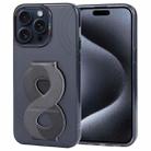 For iPhone 15 Pro Max TGVIS Art Series Folding Holder Phone Case(Black) - 1