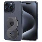 For iPhone 15 Pro TGVIS Art Series Folding Holder Phone Case(Black) - 1