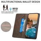 For Redmi 14C 4G Business Solid Color Magnetic RFID Leather Phone Case(Brown) - 3