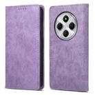 For Redmi 14C 4G Business Solid Color Magnetic RFID Leather Phone Case(Purple) - 1