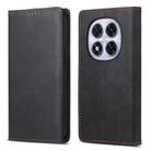 For Redmi Note 14 Pro 4G Business Solid Color Magnetic RFID Leather Phone Case(Black) - 1