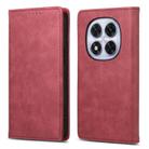For Redmi Note 14 Pro 4G Business Solid Color Magnetic RFID Leather Phone Case(Red) - 1