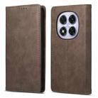 For Redmi Note 14 Pro 4G Business Solid Color Magnetic RFID Leather Phone Case(Brown) - 1