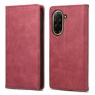 For Redmi A5 4G 171.7mm / Xiaomi Poco C71 Business Solid Color Magnetic RFID Leather Phone Case(Red) - 1