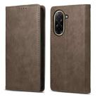 For Redmi A5 4G 171.7mm / Xiaomi Poco C71 Business Solid Color Magnetic RFID Leather Phone Case(Brown) - 1