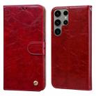 ForSamsung Galaxy S24 Ultra Oil Wax Texture Shockproof Flip Leather Phone Case(Red) - 1