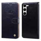For Samsung Galaxy S24+ Oil Wax Texture Shockproof Flip Leather Phone Case(Black) - 1