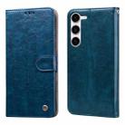 For Samsung Galaxy S24 Oil Wax Texture Shockproof Flip Leather Phone Case(Blue) - 1