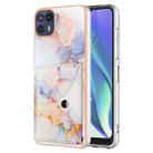 For Motorola Moto G50 5G Marble Pattern IMD Card Slot Phone Case(Galaxy Marble White) - 1