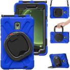 For Samsung Galaxy Tab Active5 X300 Silicone Hybrid PC Tablet Case with Holder & Shoulder Strap(Blue) - 1
