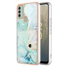 For Nokia C31 Marble Pattern IMD Card Slot Phone Case(Green) - 1
