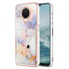 For Nokia G20 / G10 Marble Pattern IMD Card Slot Phone Case(Galaxy Marble White) - 1