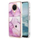 For Nokia G20 / G10 Marble Pattern IMD Card Slot Phone Case(Pink Purple Gold) - 1