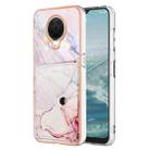 For Nokia G20 / G10 Marble Pattern IMD Card Slot Phone Case(Rose Gold) - 1