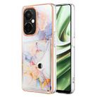 For OnePlus CE 3 Lite 5G / Nord N30 Marble Pattern IMD Card Slot Phone Case(Galaxy Marble White) - 1