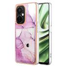For OnePlus CE 3 Lite 5G / Nord N30 Marble Pattern IMD Card Slot Phone Case(Pink Purple Gold) - 1