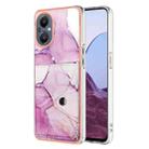 For OnePlus Nord N20 5G Marble Pattern IMD Card Slot Phone Case(Pink Purple Gold) - 1