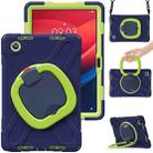 For Lenovo Tab M11 /Xiaomi Pad 11 2024 Silicone Hybrid PC Tablet Case with Holder & Shoulder Strap(Navy Blue Olivine) - 1