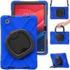 For Lenovo Tab M11 /Xiaomi Pad 11 2024 Silicone Hybrid PC Tablet Case with Holder & Shoulder Strap(Blue) - 1