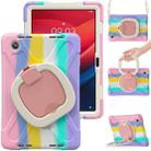 For Lenovo Tab M11 /Xiaomi Pad 11 2024 Silicone Hybrid PC Tablet Case with Holder & Shoulder Strap(Colorful Pink) - 1