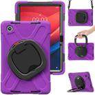 For Lenovo Tab M11 /Xiaomi Pad 11 2024 Silicone Hybrid PC Tablet Case with Holder & Shoulder Strap(Purple) - 1