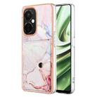 For OPP0 K11X Marble Pattern IMD Card Slot Phone Case(Rose Gold) - 1