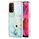 For OPPO A74 5G / A93 5G / A54 5G / A93s 5G Marble Pattern IMD Card Slot Phone Case(Green) - 1