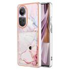 For OPPO Reno10 Pro 5G Global Marble Pattern IMD Card Slot Phone Case(Rose Gold) - 1