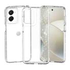 For Motorola Moto G Power 5G 2024 Terminator Style Shockproof Phone Case(Glitter White) - 1