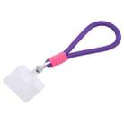 Silicone Nylon Rope Short Lanyard(Purple) - 1