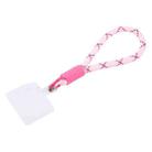 Silicone Nylon Rope Short Lanyard(Pink Rose Red) - 1