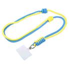 Two-color Adjustable Crossbody Mobile Phone Long Lanyard(Yellow Blue) - 1