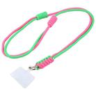 Two-color Adjustable Crossbody Mobile Phone Long Lanyard(Rose Red Green) - 1