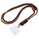 Two-color Adjustable Crossbody Mobile Phone Long Lanyard(Black Brown) - 1