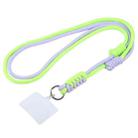 Two-color Adjustable Crossbody Mobile Phone Long Lanyard(Green White) - 1